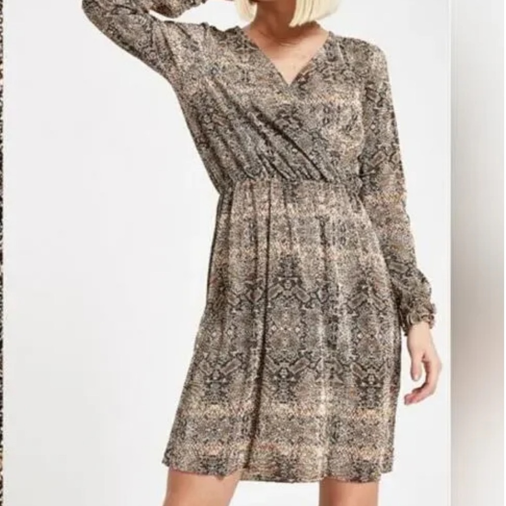 River Island Snake Print Wrap Dress